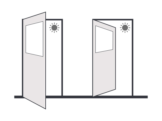 Możliwość montażu moskitiery wewnątrz i na zewnątrz drzwi