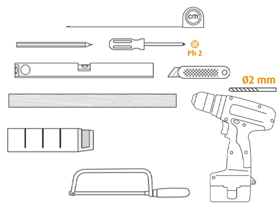 Podstawowe narzędzia potrzebne do montażu moskitiery