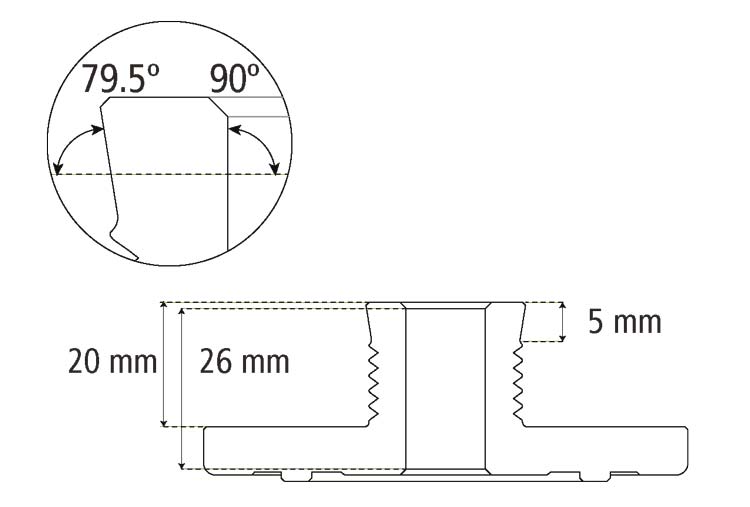 Wymiary szczęk tokarskich z otworem 13 mm 62336 Record Power