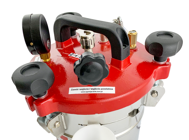 Nakładarka 5 kg z pistoletem standardowym o zwiększonym przepływie i z rękojeścią sterowanym ręcznie