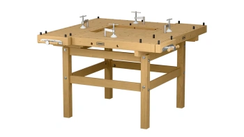 Stół stolarski 4-stanowiskowy EDU 1300 Sjöbergs z drewnianym stelażem