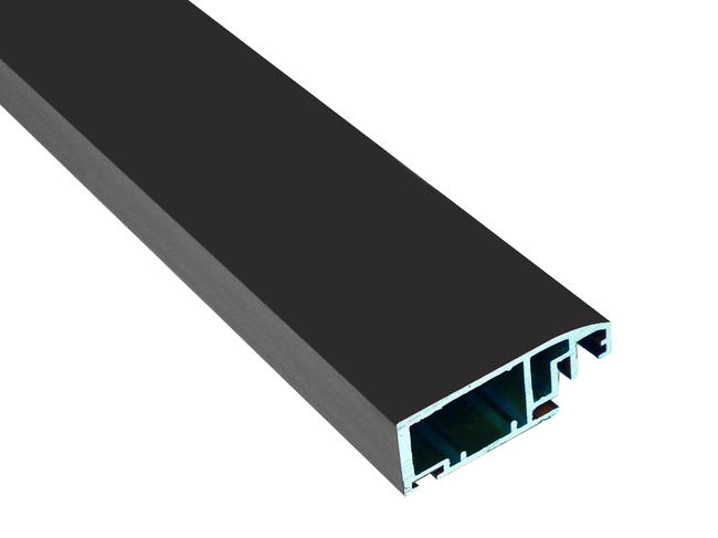 Profil aluminiowy A4 drzwiowy brązowy RAL 8022 do moskitiery ramowej - 3.2m