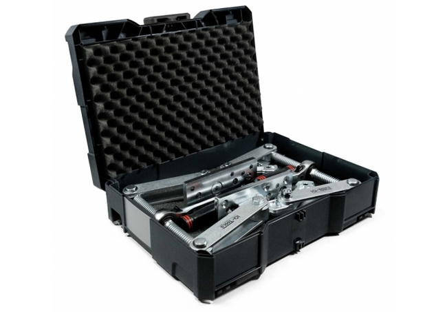 Zestaw dwóch ścisków ciesielskich w systenerze T-Loc