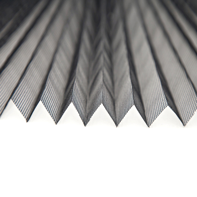 Siatka plisowana czarna 15mm, 2,50x30mb.