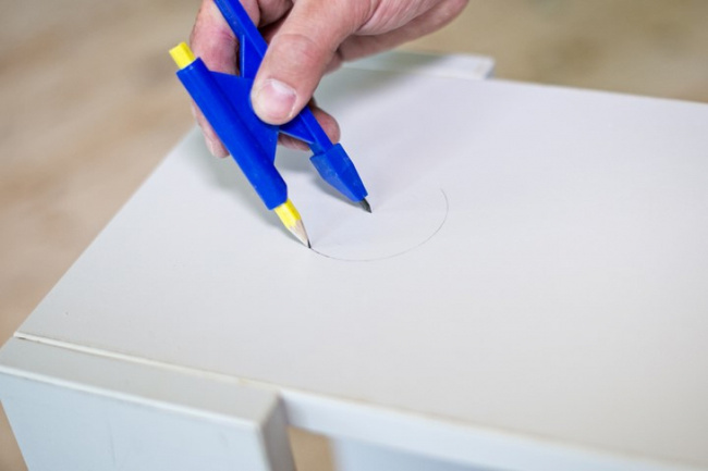 Przyrząd do znakowania z końcówką cyrkla - niebieski