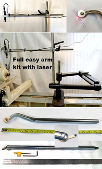 Zestaw: system laserowy (laser, ramię, narzędzie do toczenia proste i hakowe)