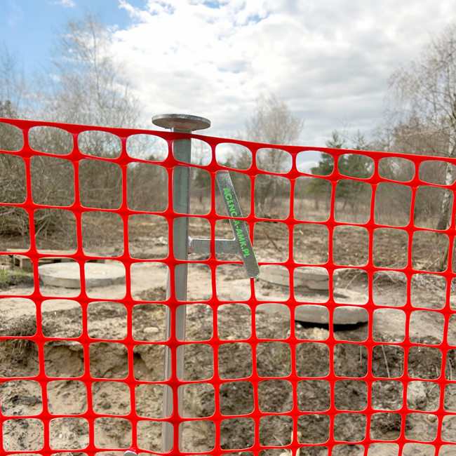 Siatka ogrodzeniowa, pomarańczowa PCV Strong szer. 100cm x 50m