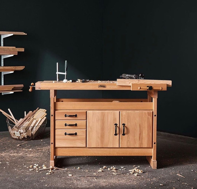 Stół stolarski NORDIC PRO 1400 Sjöbergs z szafką SM03