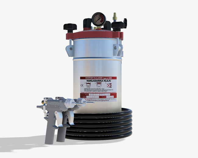 Nakładarka 10 kg do klejów PUR z pistoletem standardowym z rękojeścią sterowanym ręcznie