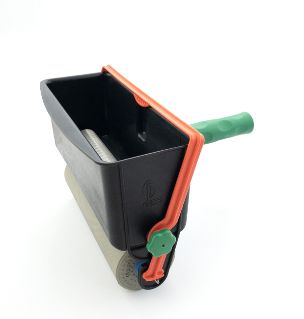 Nakładarka kleju ręczna z wałkiem gumowym, szerokość 150 mm, z podstawą