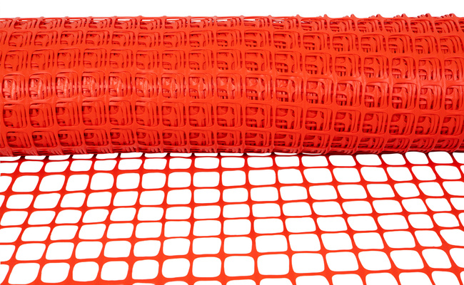 Siatka ogrodzeniowa, pomarańczowa PCV Strong szer. 100cm x 50m