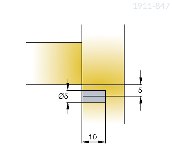 Podpórka do półki, stalowa 5 mm