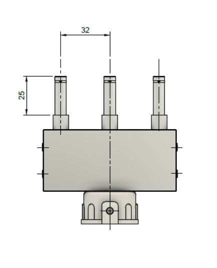 Dysza do gniazd pod kołki ? 8 mm - potrójna