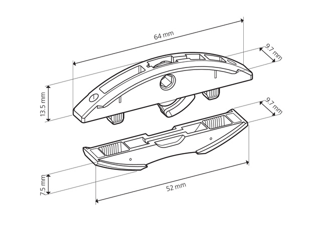 Złączka Clamex P-10 Medius CNC - część żeńska