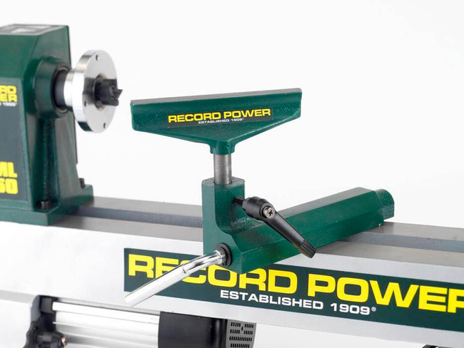 Mini tokarka do drewna dla hobbystów i majsterkowiczów DML250 Record Power + Zestaw 3 dłut tokarskich