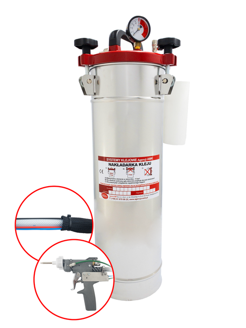 Nakładarka 18 kg z pistoletem sterowanym pneumatycznie z rękojeścią