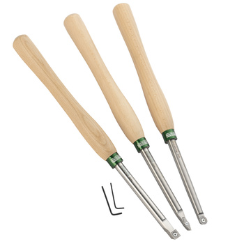 Zestaw 3 dłut tokarskich HSS ProComfort z wymiennymi ostrzami z węglika spiekanego