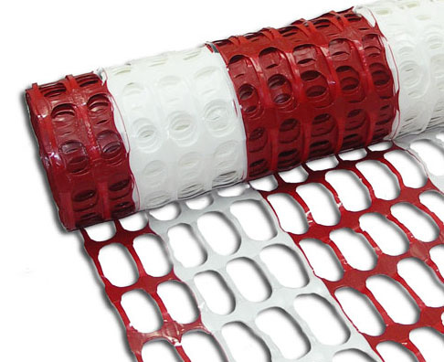 Siatka ostrzegawcza wzmocniona biało-czerwona szer. 100cm x 50m