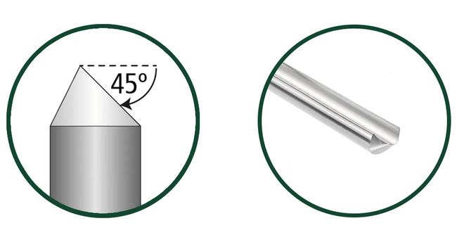 Dłuto tokarskie do toczenia na wrzecionie, wzdłużnego 9.5 mm (3/8"), trzonek 30.5 cm