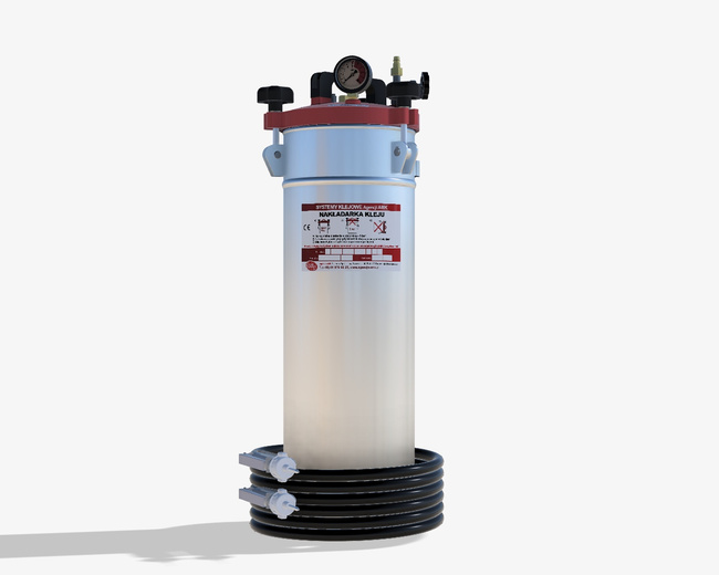 Nakładarka 18 kg do klejów PUR z pistoletem standardowym o zwiększonym przepływie sterowanym ręcznie