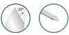 Dłuto tokarskie przecinak 3.5 mm (1/8"), trzonek 30.5 cm