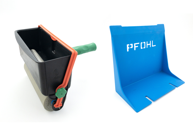 Nakładarka kleju ręczna z wałkiem gumowym, szerokość 150 mm, z podstawą