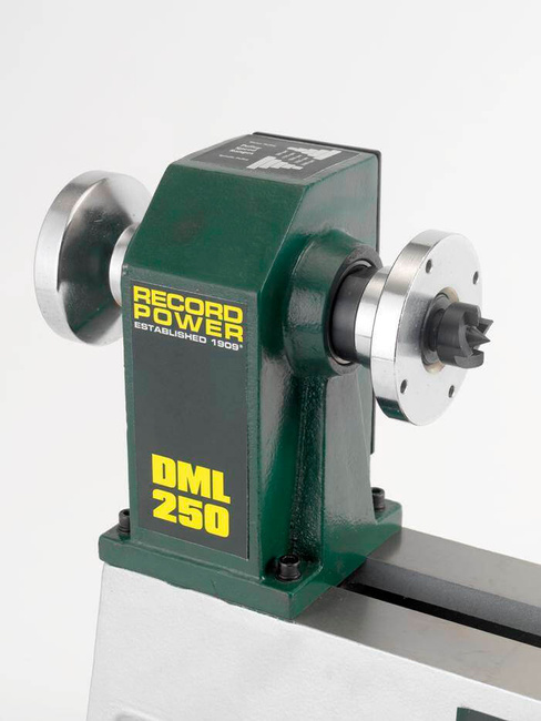 Mini tokarka do drewna dla hobbystów i majsterkowiczów DML250 Record Power + Zestaw 3 dłut tokarskich