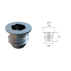 Tulejki, mufy meblowe, znal M6 - ⌀8 x 10 mm - 50 szt.