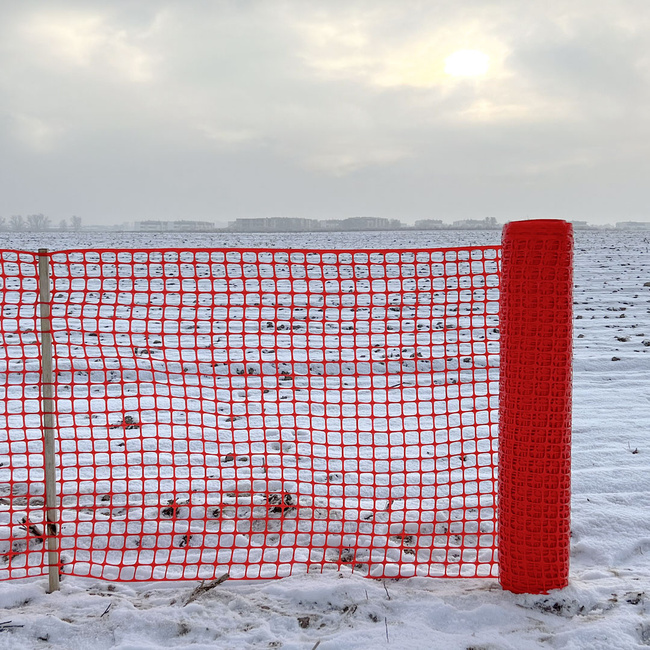 Siatka ogrodzeniowa, pomarańczowa PCV Strong szer. 100cm x 50m