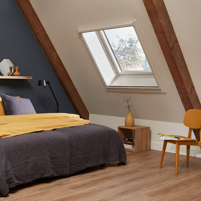 Moskitiera na okno dachowe rolowana biała 78x155 cm COMFORT - zestaw