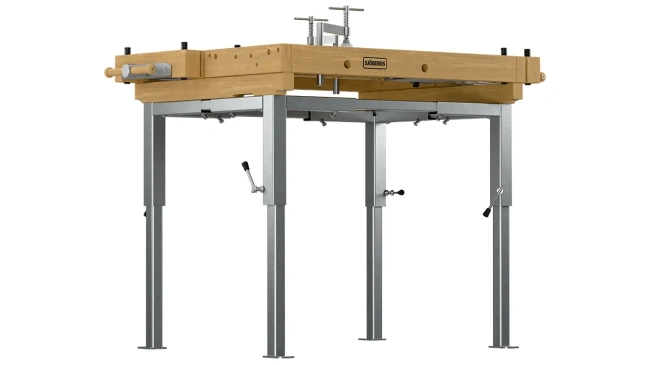 Stół stolarski 2-stanowiskowy EDU 1300 Sjöbergs z metalowym stelażem