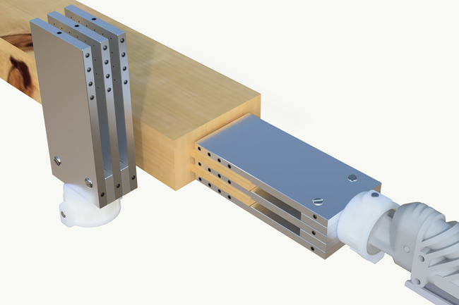 Dysza do czopów podwójna - żeńska 50 x 6 x 6 x 6 mm
