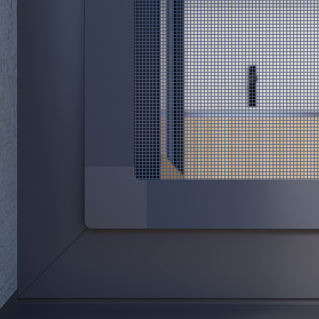 Moskitiera na okno ramowa antracyt 120x150 cm BASIC - zestaw