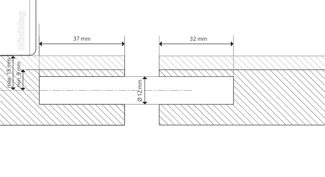 Złączka Invis Mx2 Lamello z nakrętką 30 mm