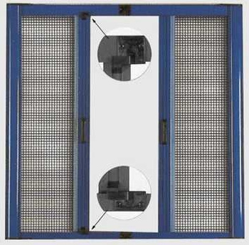 Moskitiera rolowana drzwiowa dwuskrzydłowa 300x240 cm brązowa RAL 8014