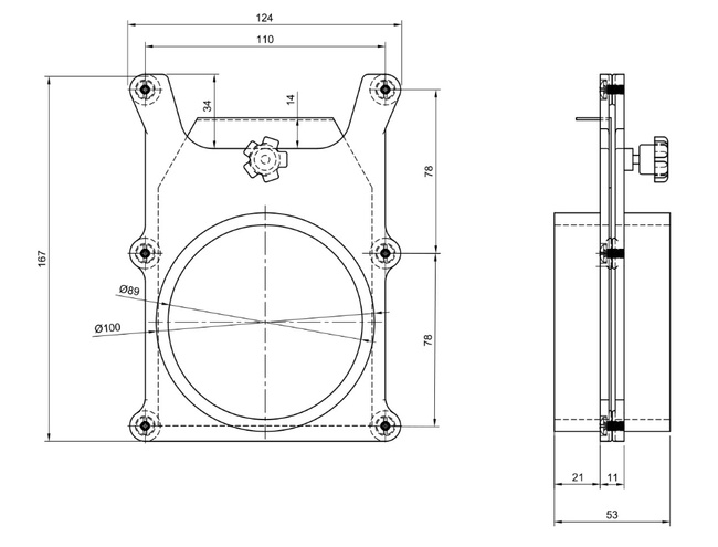 Zasuwa do węża Ø100 mm (4")