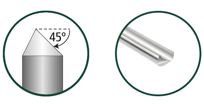 Dłuto tokarskie do toczenia na wrzecionie, wzdłużnego 13 mm (1/2"), trzonek 30.5 cm