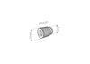 Tulejki montażowe M6x12.3 mm do złączy Cabineo 8 M6 Lamello