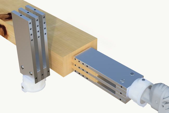 Dysza do czopów podwójna - żeńska 40 x 6 x 6 x 6 mm