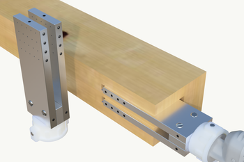 Dysza do czopów podwójna - męska 40 x 8 x 8 x 8 mm