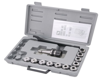 Uchwyt tulejki zaciskowej  MK3 z tulejkami  ER 40 o śr.  6,8,10,12,16,20,25mm