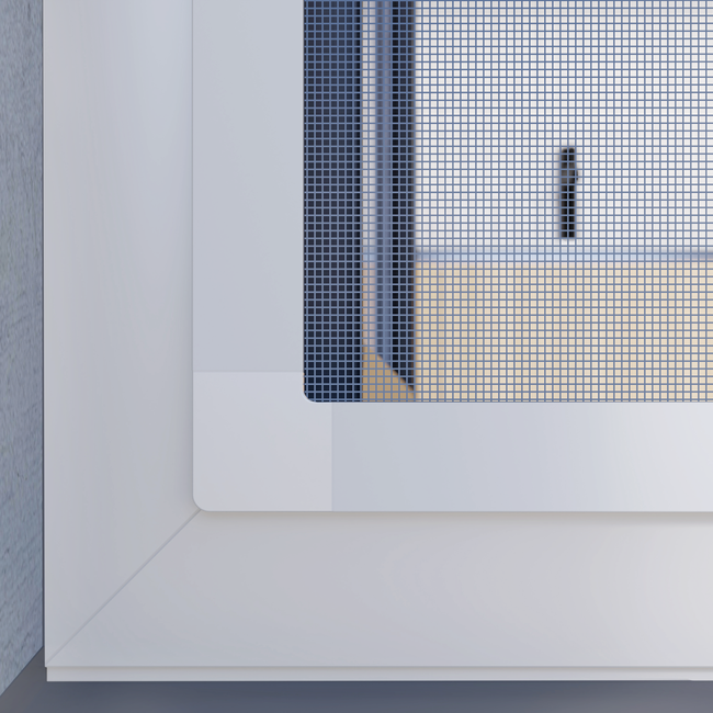 Moskitiera na okno ramowa biała 100x120 cm BASIC - zestaw