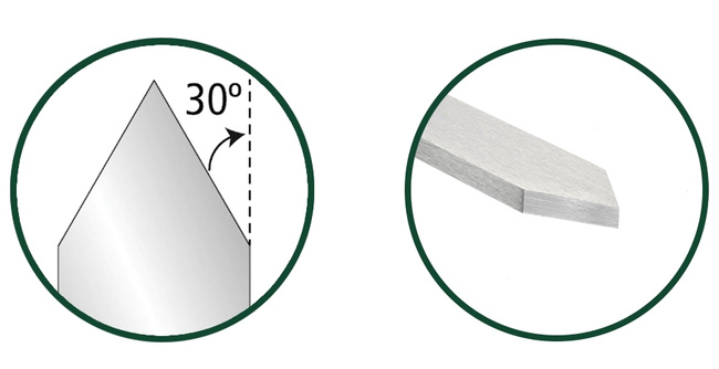 Dłuto tokarskie przecinak 5 mm (3/16"), trzonek 30.5 cm