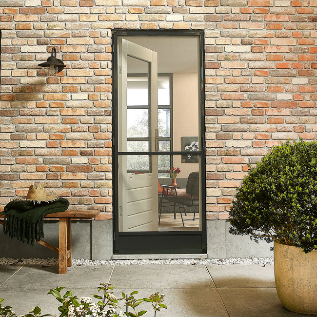 Moskitiera drzwiowa ramowa antracyt 100x235 cm COMFORT - zestaw