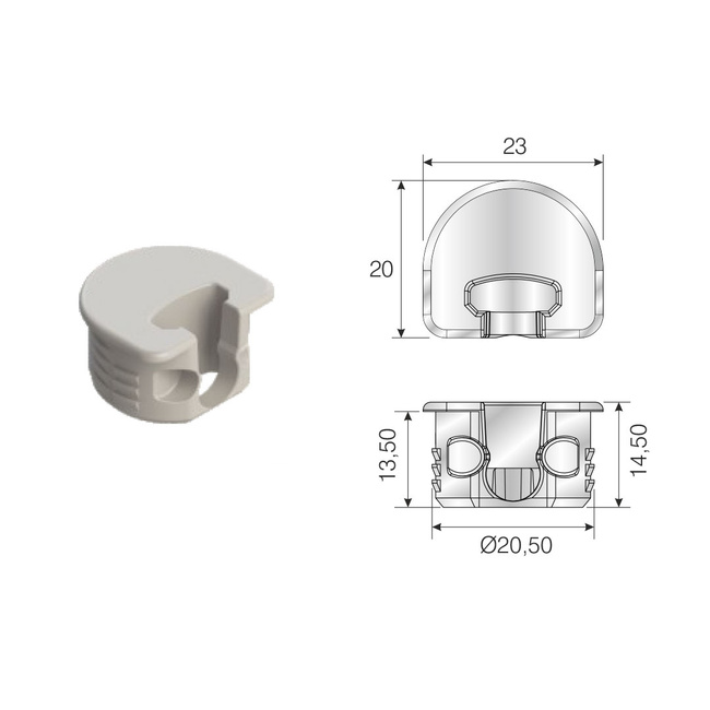 Złączka RAFFIX 20 Economic do płyt od 18mm + trzpień Euro 6x11 mm