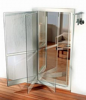 Moskitiera drzwiowa ramowa grafitowa | biała 100x210cm - zestaw