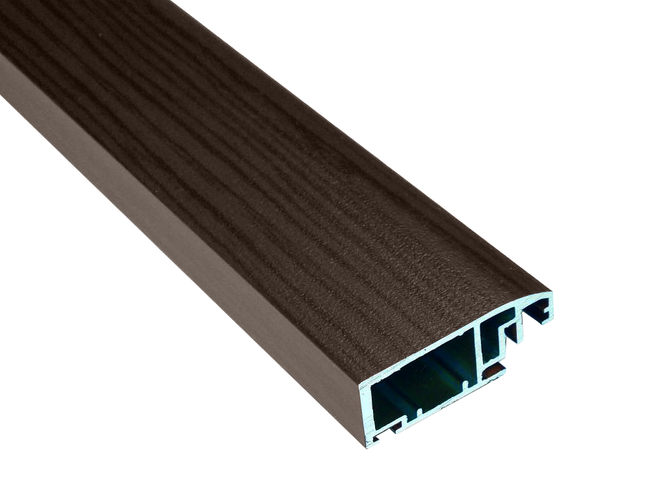 Profil aluminiowy A4 drzwiowy orzech do moskitiery ramowej - 3.2m