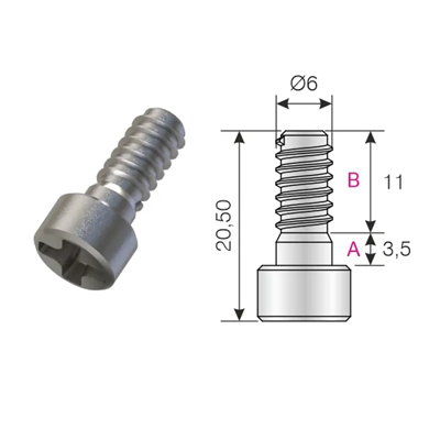 Śruba Euro ⌀6x11 mm PH3 do złącza QFIX