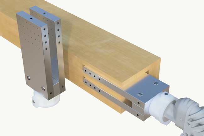 Dysza do czopów podwójna - męska 50 x 10 x 10 x 10 mm