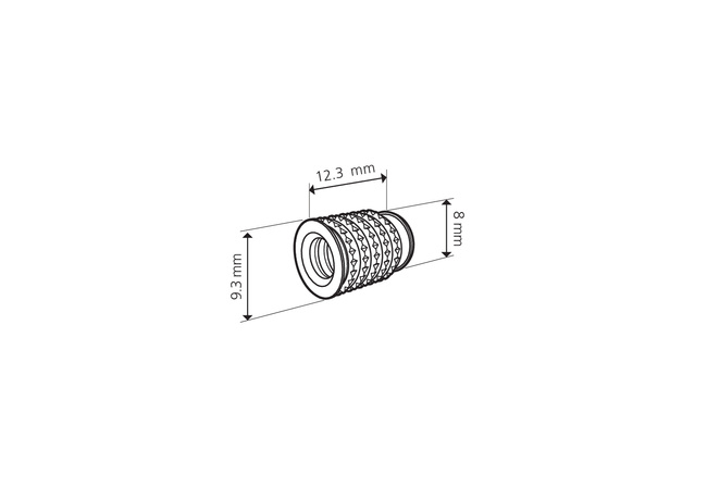 Tulejki montażowe M6x12.3 mm do złączy Cabineo 8 M6 Lamello
